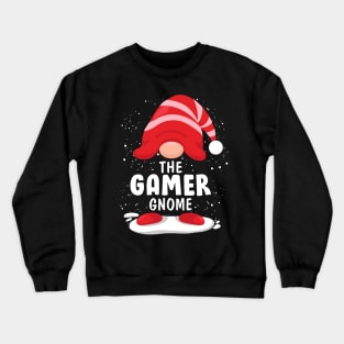 Cute Gnome Hat, Gnome Shoes and The Gamer Gnome gifts for Christmas 2020 for game Lovers Crewneck Sweatshirt